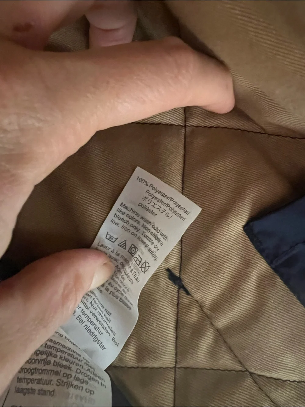 J. Crew Quilted Vest Navy / Khaki